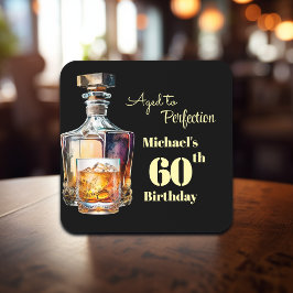 Aged to Perfection Men's 60th Whiskey Birthday  Getränkeuntersetzer