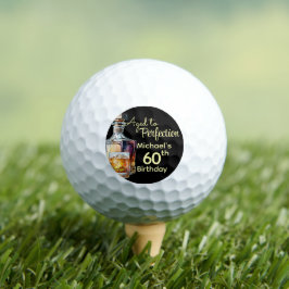 Aged to Perfection Men's 60th Whiskey Birthday  Golfball