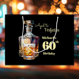 Aged to Perfection Men's 60th Whiskey Birthday  Große Geschenktüte