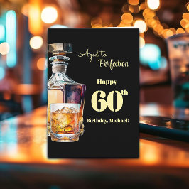 Aged to Perfection Men's 60th Whiskey Birthday  Karte
