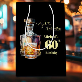 Aged to Perfection Men's 60th Whiskey Birthday  Mittlere Geschenktüte
