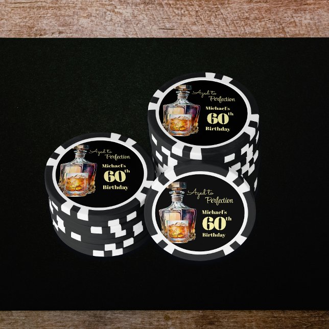 Aged to Perfection Men's 60th Whiskey Birthday  Pokerchips (Von Creator hochgeladen)