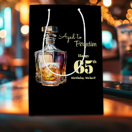 Aged to Perfection Men's 65th Whiskey Birthday  Mittlere Geschenktüte