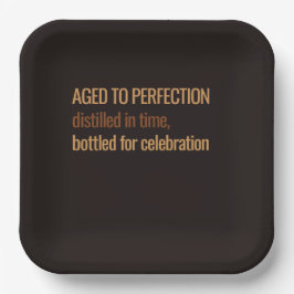 Aged to Perfection Whisky Birthday Celebration Pappteller