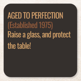 Aged to Perfection | Whisky Birthday Rechteckiger Pappuntersetzer