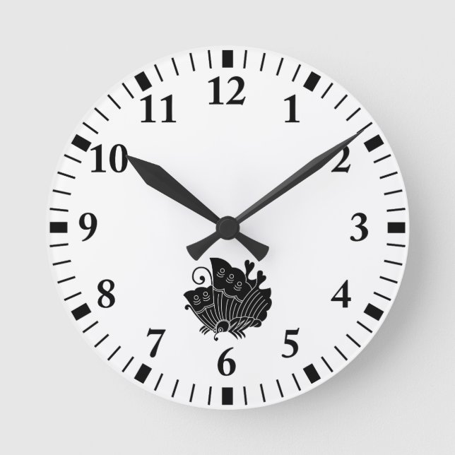 Ageha Butterfly Runde Wanduhr (Vorderseite)