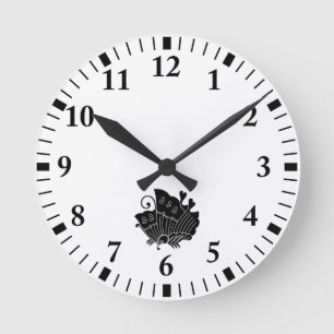 Ageha-Schmetterling Runde Wanduhr