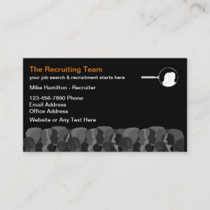 Agence de Recherche Exécutive Recruteur Cartes de 