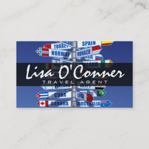 Agence de voyages moderne Carte de visite de socié