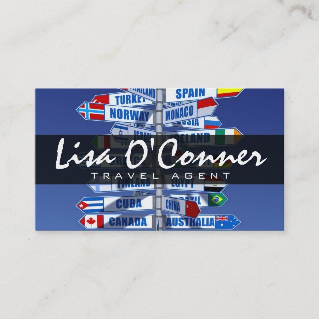 Agence de voyages moderne Carte de visite de socié (Devant)