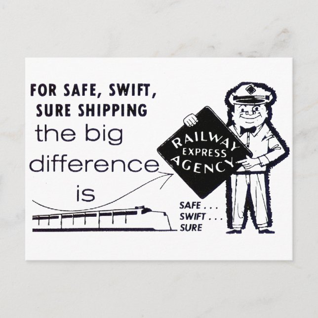 Agence d'Express ferroviaire 1959 Carte postale (Devant)