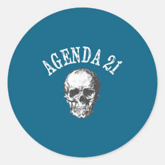 Agenda 21 Weltordnung Runder Aufkleber