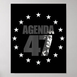 Agenda 47 Patriotische Trump-Wiederwahlkampagne De Poster