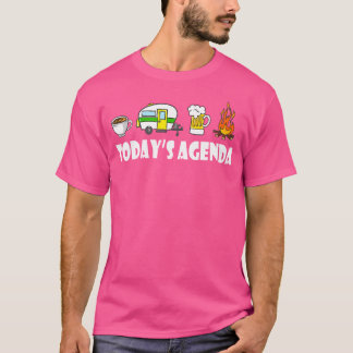 Agenda Camping Kaffee Pop Up Camper Beer C T-Shirt
