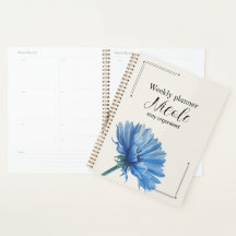 Agenda hebdomadaire personnalisé au bleuet 