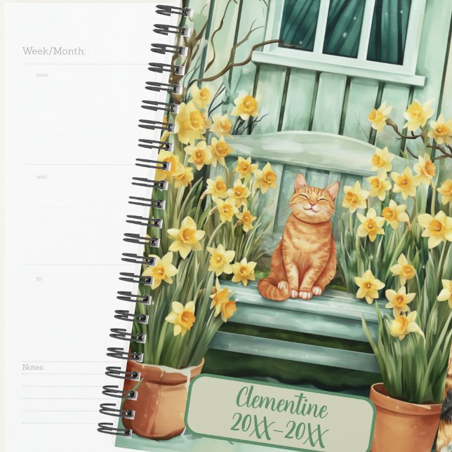 Agenda non daté Orange Cat Journal (Créateur téléchargé)