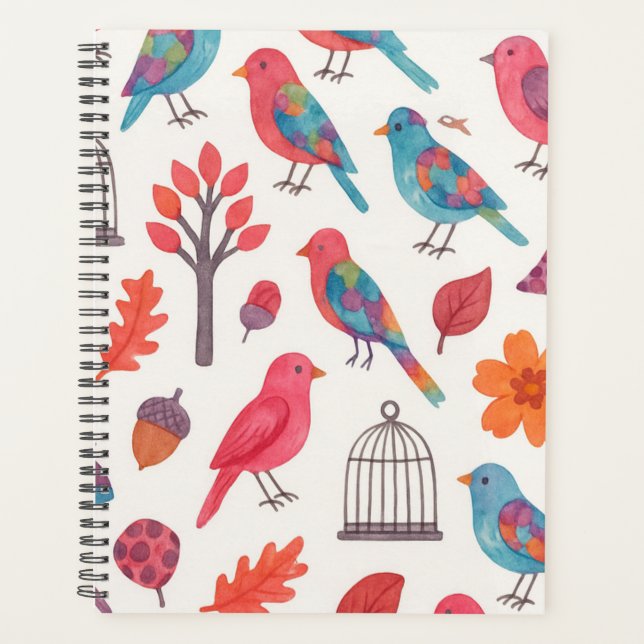 Agenda Pássaros e Flores DESING Planer (Vorderseite)