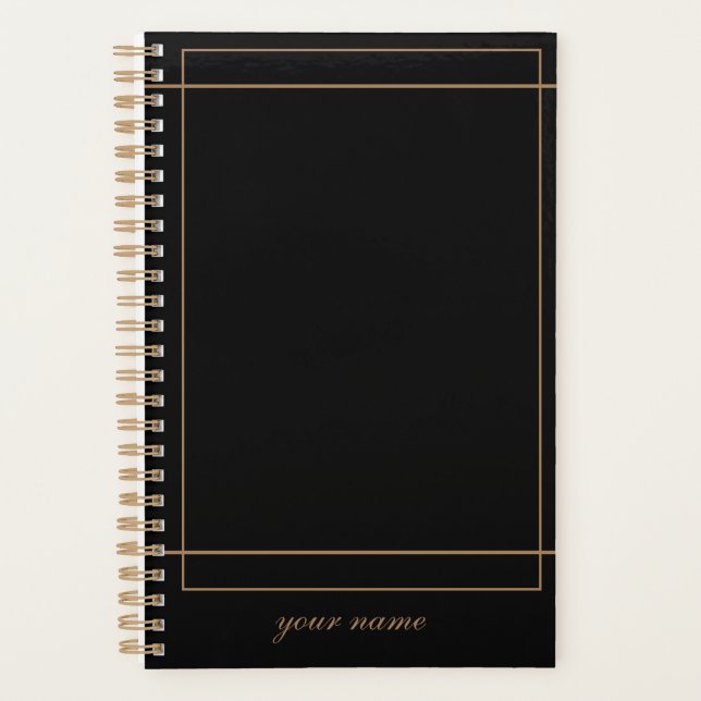 agenda personalizada negra (Devant)