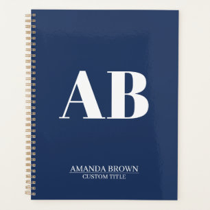 Agenda personnalisé Monogramme Nom Personnalisé 20