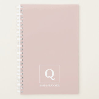 Agenda personnalisé Rose Blush 2026