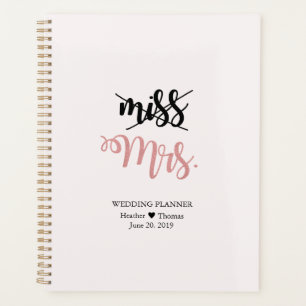 Agenda quotidien de mariage Miss to Mrs
