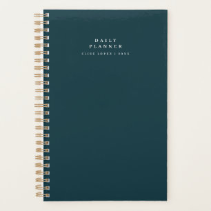Agenda quotidien spirale minimal sarcelle