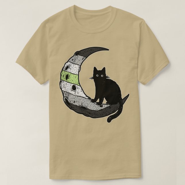 Agender Cat Moon T-Shirt (Design vorne)