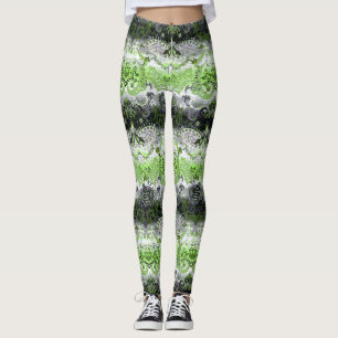 Agender Dragon Damask - Farben für die Flagge des  Leggings