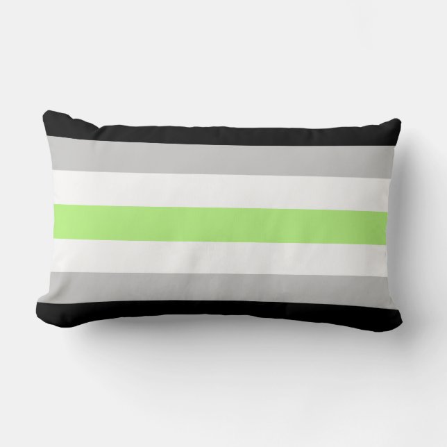 Agender-Flag-Kopfkissen Lendenkissen (Vorderseite)