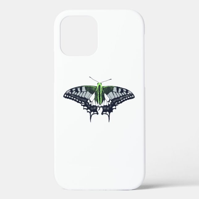 Agender Flag Swallowtail Butterfly Case-Mate iPhone Hülle (Rückseite)