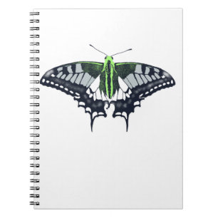 Agender Flag Swallowtail Butterfly Notizblock