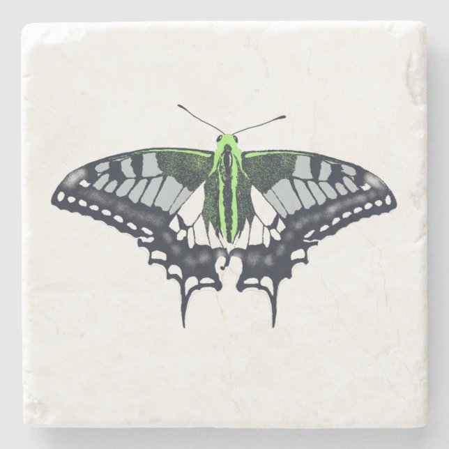 Agender Flag Swallowtail Butterfly Steinuntersetzer (Vorderseite)