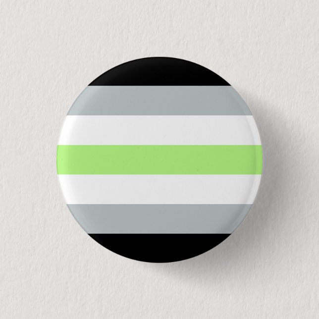 Agender Flaggen-Abzeichen Button (Vorderseite)