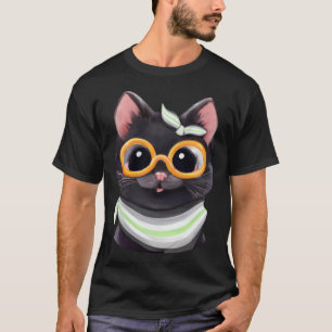 Agender-Flaggenfarben eine süße Katze für die Agen T-Shirt