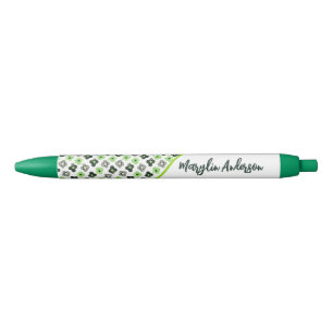 AGENDER FLORAL PATTERN LGBTQ CUSTOM MONOGRAM KUGELSCHREIBER