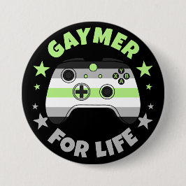 Agender Gaymer for Life Video Game Controller Button