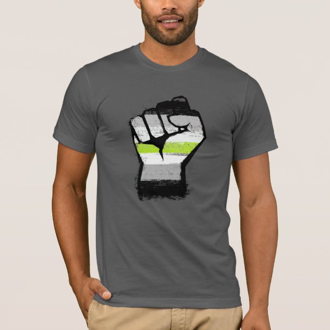 Agender Pride Fist T-Shirt (Vorderseite)