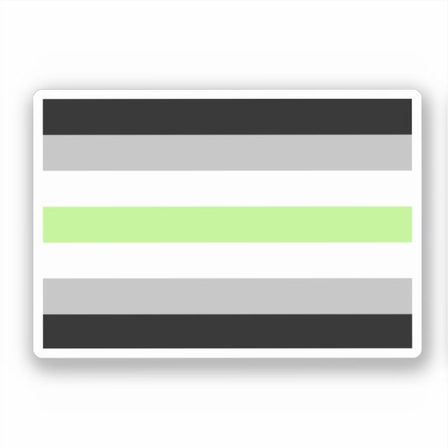 Agender Pride Flag Aufkleber (Vorderseite)