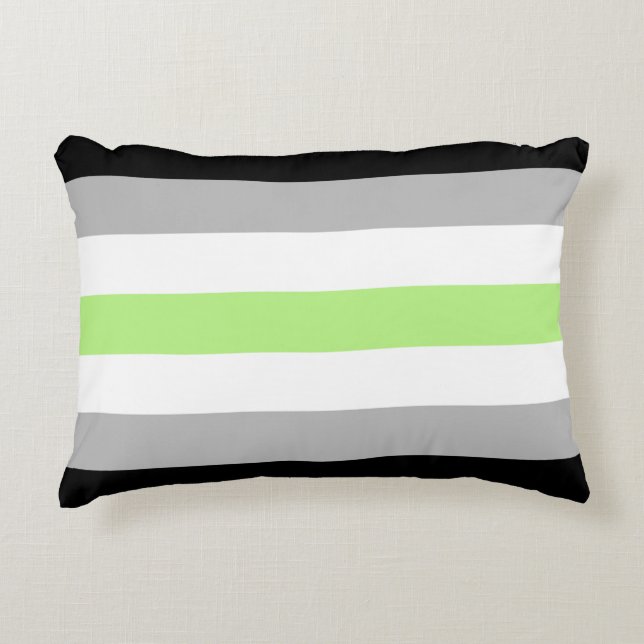 Agender Pride Flag Dekokissen (Vorderseite)