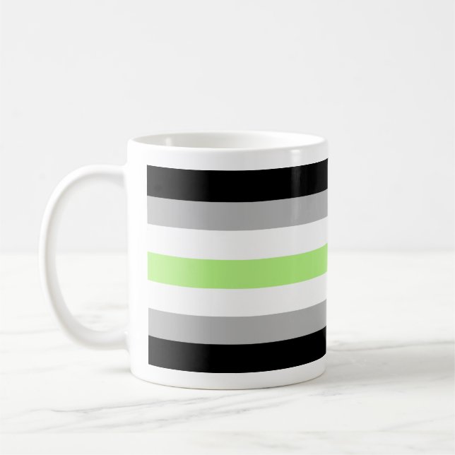 Agender Pride Flag Kaffeetasse (Links)