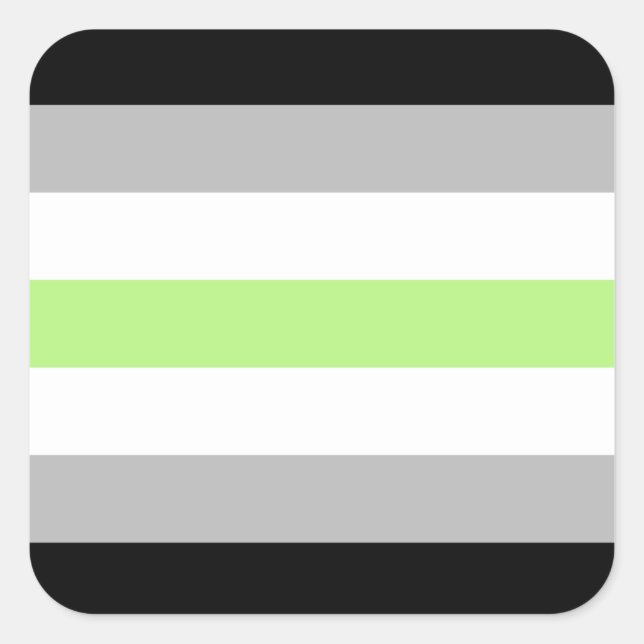 Agender Pride Flag Quadratischer Aufkleber (Vorderseite)