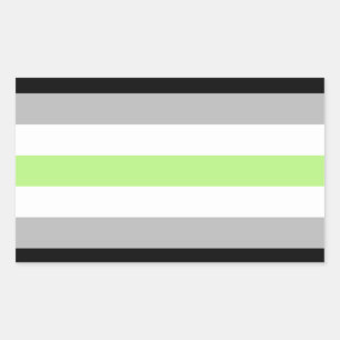 Agender Pride Flag Rechteckiger Aufkleber