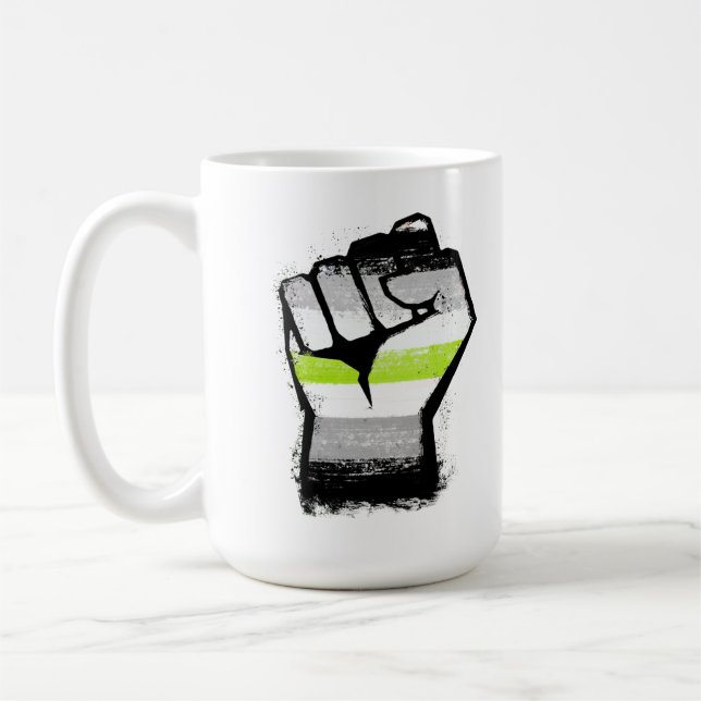 Agender Protest Fäuste Kaffeetasse (Links)