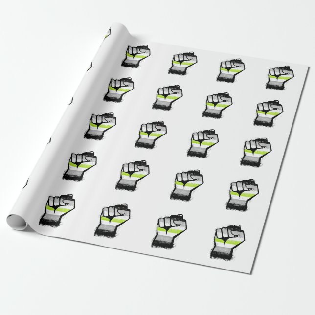 Agender Protest Fist Geschenkpapier (Ungerollt)