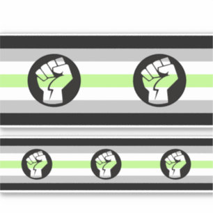 Agender-Protestflagge Aufkleber
