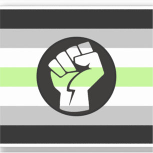Agender-Protestflagge Aufkleber