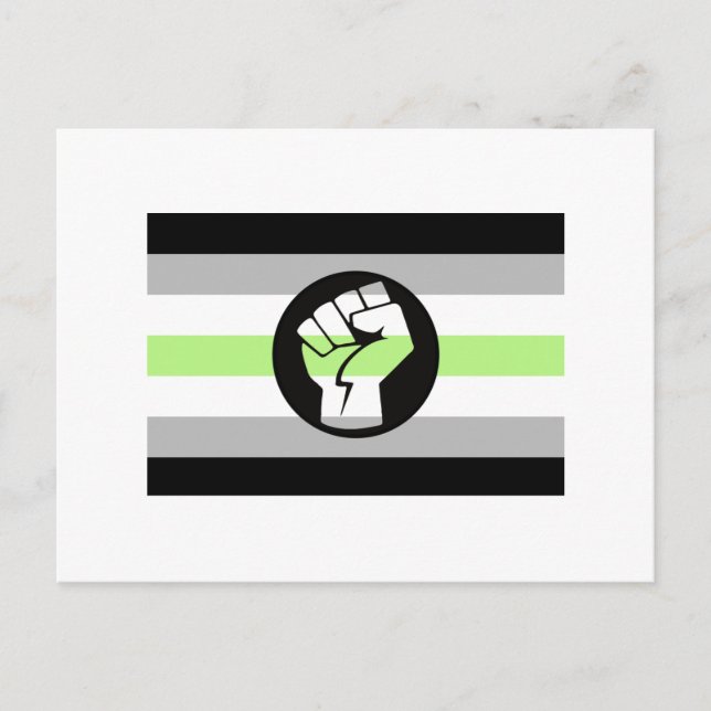 Agender-Protestflagge Postkarte (Vorderseite)