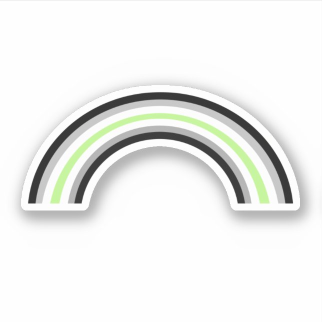 Agender Rainbow Aufkleber (Vorderseite)