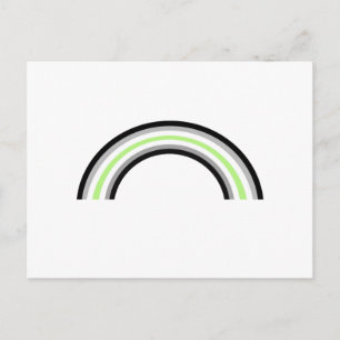 Agender Regenbogen Postkarte