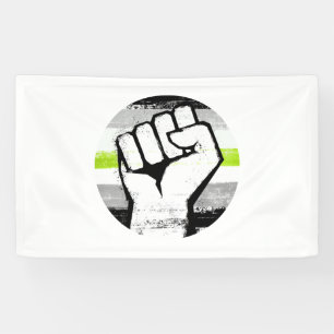 Agender Stolz Faust Kreisdruck Banner